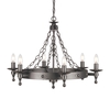 Elstead Warwick 6 Light Chandelier - Graphite