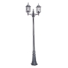 Elstead Wexford Double Lamp Post - Black/Silver