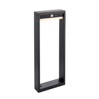Endon Dannah Solar LED Outdoor Bollard Light with PIR Sensor - Black