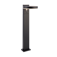 Endon Ebro Solar LED Outdoor Bollard Light with PIR Sensor - Black