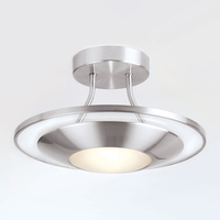 Endon Firenz Semi-Flush Ceiling Light - Satin Chrome