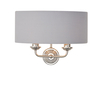 Endon Highclere Twin Wall Light - Silver