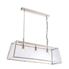 Endon Hurst 3 Light Glass Ceiling Bar Pendant - Nickel