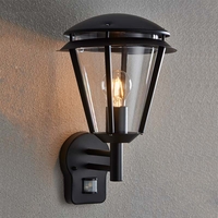 Endon Iken Outdoor Wall Light with PIR Sensor - Matt Black
