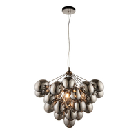 Endon Infinity 6 Light Glass Chandelier - Smoked