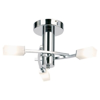 Endon Kennedy 3 Arm Semi-Flush Ceiling Light - Polished Chrome