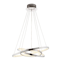 Endon Kline 3 Ring LED Ceiling Pendant Light - Chrome