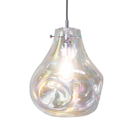 Endon Lava Glass Ceiling Pendant Light - Iridescent