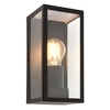 Endon Oxford Half Lantern Outdoor Wall Light - Matt Black