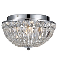 Estelle Crystal Flush Ceiling Light - Chrome