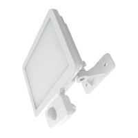 Eterna 30W Cool White LED Polycarbonate IP44 Floodlight with PIR Sensor - White