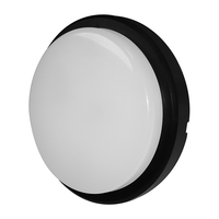 Eterna 8W Cool White LED Outdoor Flush Light - Black - 173mm