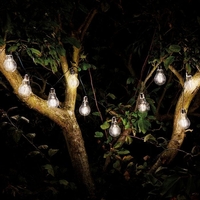 Eureka Retro Solar LED String Lights - 10 Lights