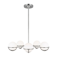 Feiss Apollo 5 Light Chandelier - Polished Nickel