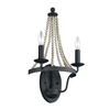 Feiss Nori 2 Light Wall Light - Weathered Zinc