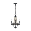 Feiss Nori 3 Light Chandelier - Weathered Zinc