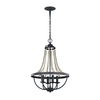 Feiss Nori 4 Light Chandelier - Weathered Zinc