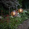 Forli Flaming Lantern Solar LED Stake Light - Antique Bronze - Set of 2