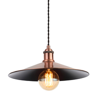 Forum Diner Easy Fit Large Ceiling Pendant Shade - Antique Copper