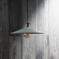 Forum Diner Easy Fit Large Ceiling Pendant Shade - Matt Grey