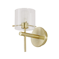 Forum Gene Glass Wall Light - Satin Brass