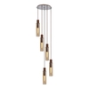 Gabe 5 Light Cluster Ceiling Pendant - Polished Chrome