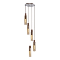 Gabe 5 Light Cluster Ceiling Pendant - Polished Chrome