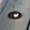 Garden 24V LED Domed Ground Light - Black