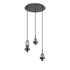 Gavin Ceiling Pendant Lamp Holder - Black Chrome
