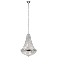 Granso Glass Large Chandelier - Polished Chrome