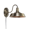 Grimsby Wall Light with Plug - Antique Gold