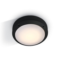 Guard Outdoor Round Flush Light - Black