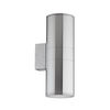 Gun Large Outdoor Up & Down Wall Light - Brushed Aluminium