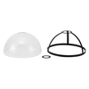 Gunner Glass Ceiling Pendant Shade - Matt Black,  Clear