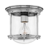 Hadrian Clear Glass Flush Ceiling Light - Chrome