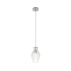 Hailey Ceiling Pendant Light - Polished Chrome with Clear Shade