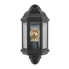 Half Lantern Outdoor Wall Light - Black