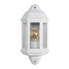 Half Lantern Outdoor Wall Light - White