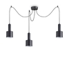 Holly 3 Arm Ceiling Pendant Light - Black