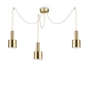 Holly 3 Arm Ceiling Pendant Light - Brushed Brass