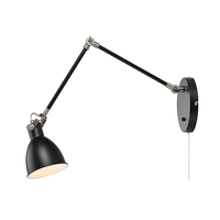 House Wall Light with Plug - Black
