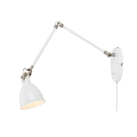 House Wall Light with Plug - White