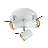 Hyssna 3 Light LED Spotlight Plate - White
