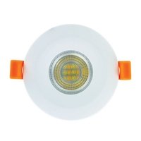 Integral 6W Warmtone Dimmable LED Fire Rated Fixed Downlight - White