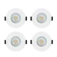 Integral EvoFire Fire Rated Low Profile Fixed Downlight - White - Pack of 4