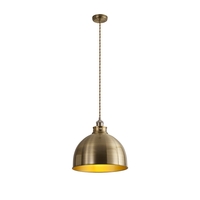 Isaiah Ceiling Pendant Light - Antique Brass