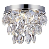 Isobel Crystal Flush Ceiling Light - Chrome