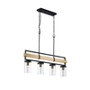 Jax Bar Ceiling Pendant Light - Satin Black,  Satin Brass