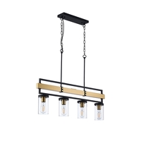 Jax Bar Ceiling Pendant Light - Satin Black,  Satin Brass