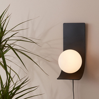 Jay Wall Light with Plug - Black